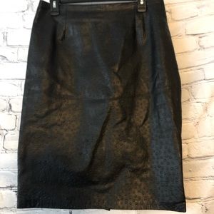 Danier Black Leather Skirt